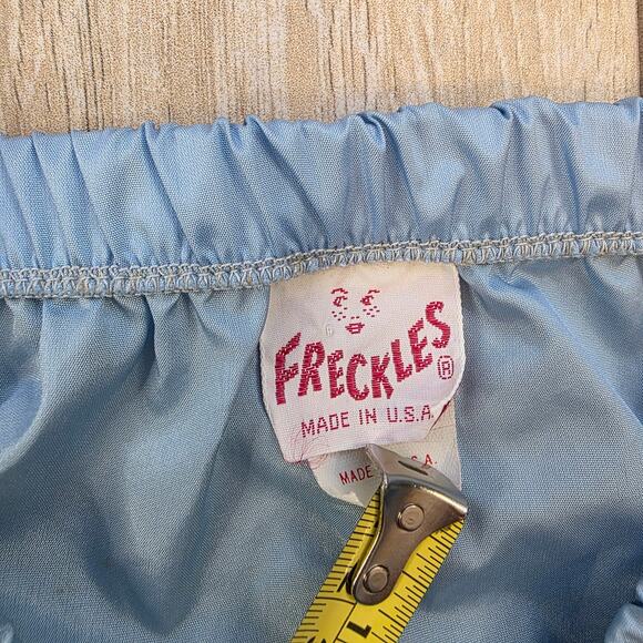 Vintage Freckles Girls Ruffle Skirt Blue Tiered Party Skirt Size 7 USA Made - Picture 3 of 9